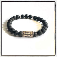 PEACE BEGINS WITH ME ~ Essential oil diffusing wrist mala